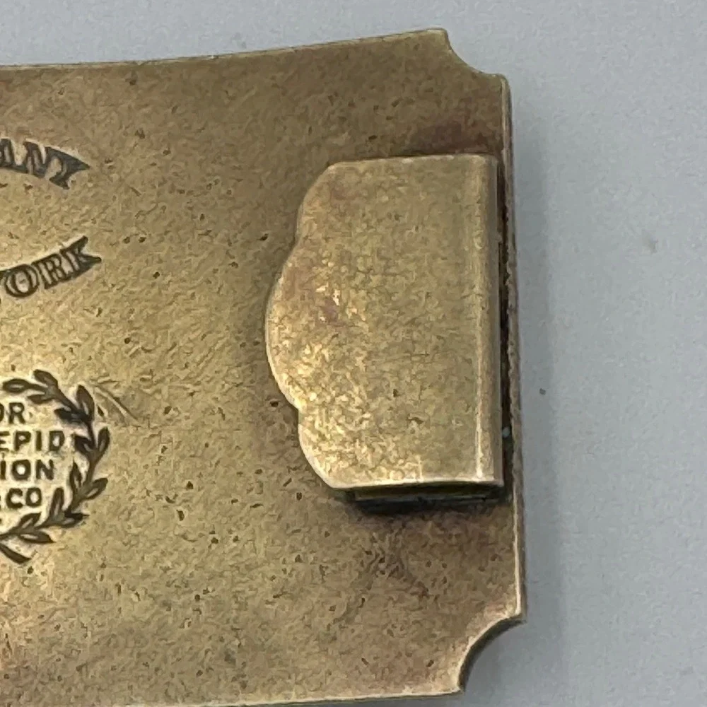 Vintage Wells Fargo and Company Oregon Steam Locomotive Train‎ Belt Buckle Brass